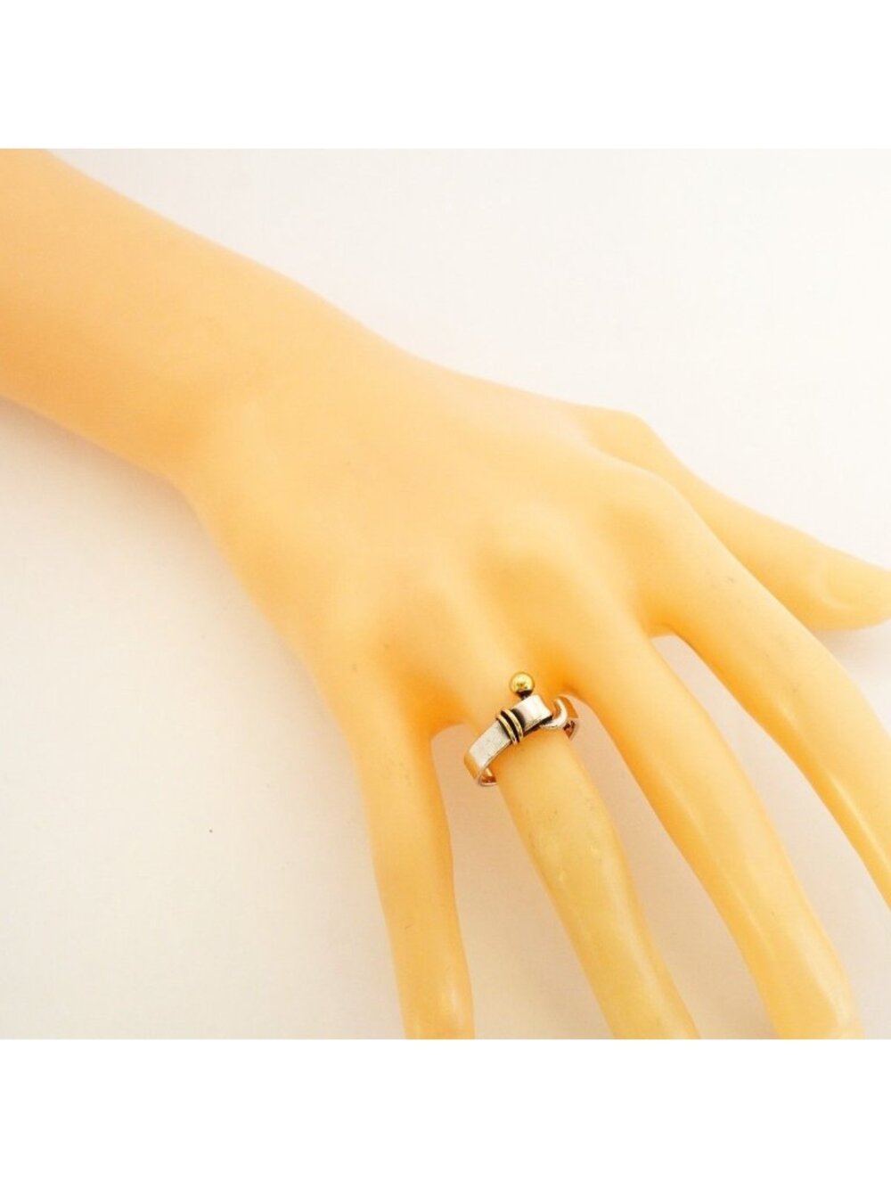 Tiffany & Co Ring Hook Eye 18k Yellow Gold 925 Sterling Silver - Picture 8 of 9